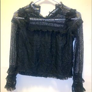 Zara Black lace top